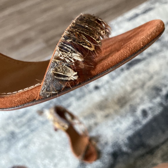 Aquaazzura Firenze feathered sandals size 39 - Picture 10 of 10